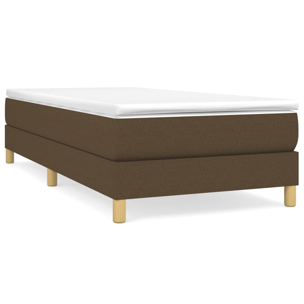 Boxspringbett Mit Matratze Stoff Dunkelbraun