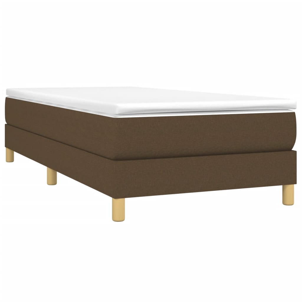 Boxspringbett Mit Matratze Stoff Dunkelbraun