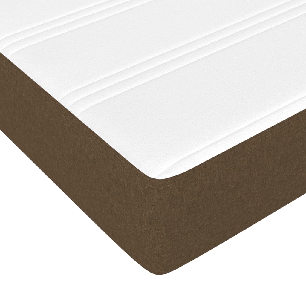 Boxspringbett Mit Matratze Stoff Dunkelbraun