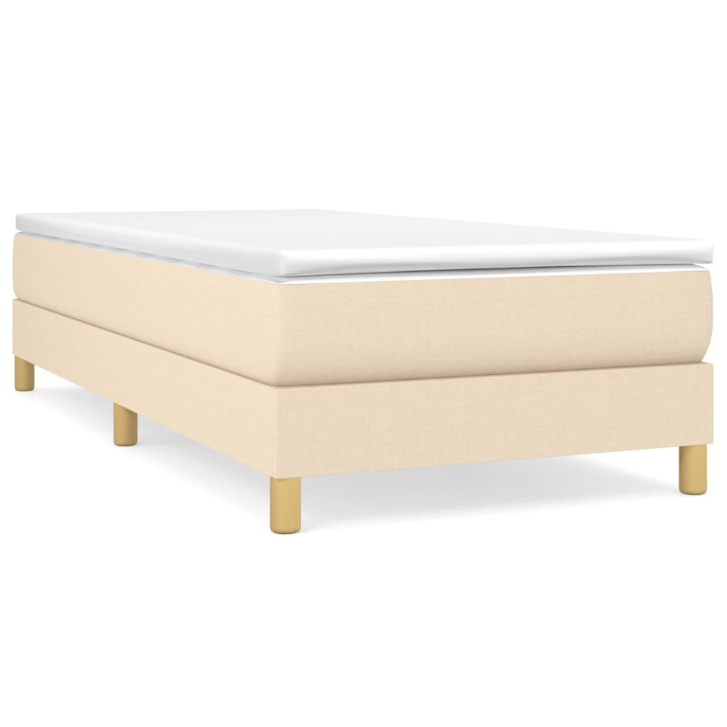 Boxspringbett Mit Matratze Stoff Creme