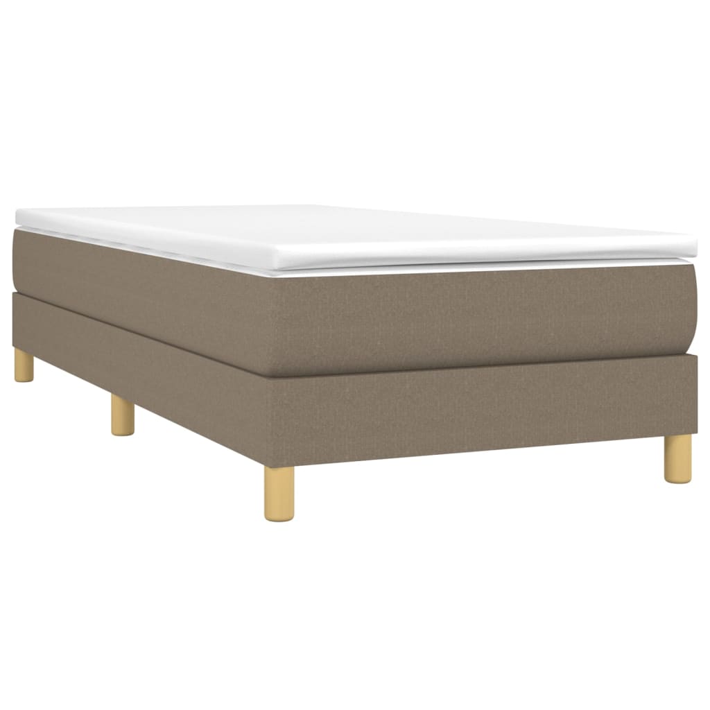 Boxspringbett Mit Matratze Stoff Taupe