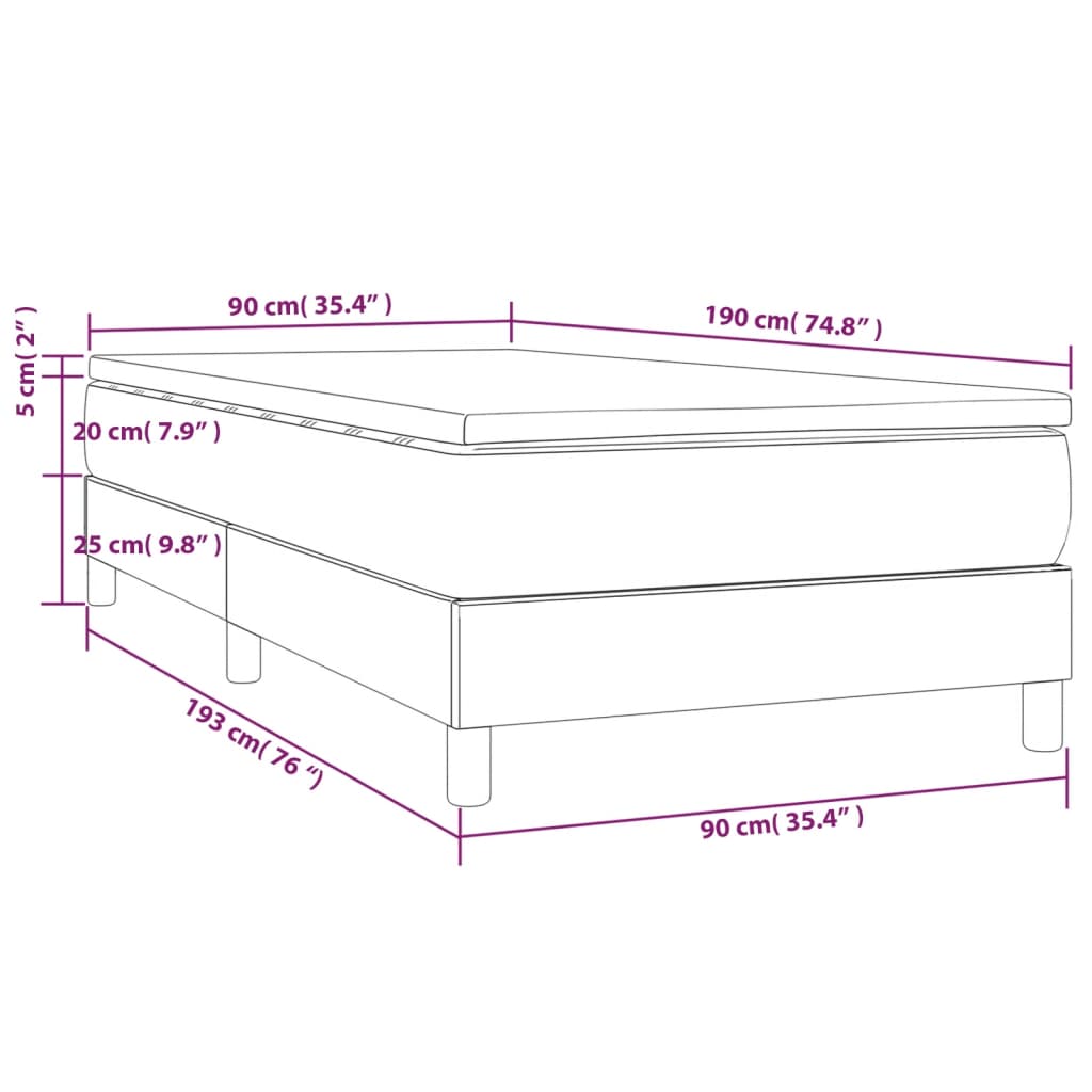 Boxspringbett Mit Matratze Stoff Taupe
