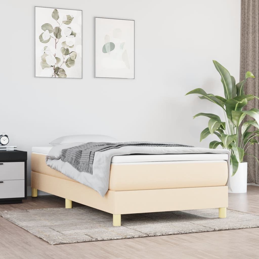 Boxspringbett Mit Matratze Stoff Creme