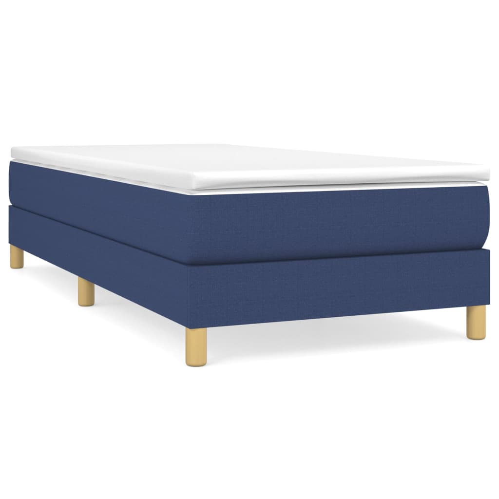 Boxspringbett Mit Matratze Stoff Blau
