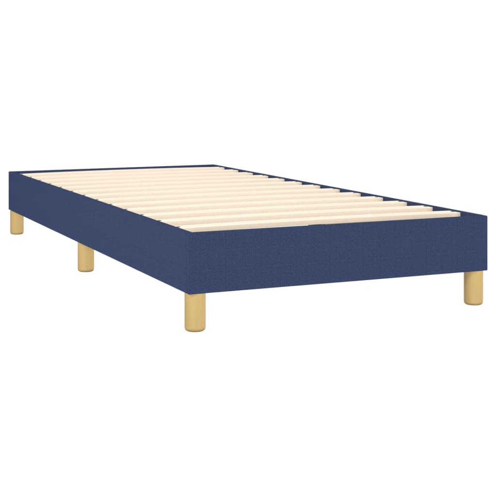 Boxspringbett Mit Matratze Stoff Blau