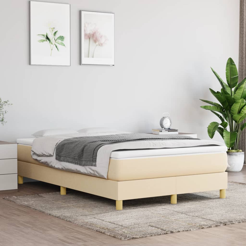 Boxspringbett Mit Matratze Stoff Creme