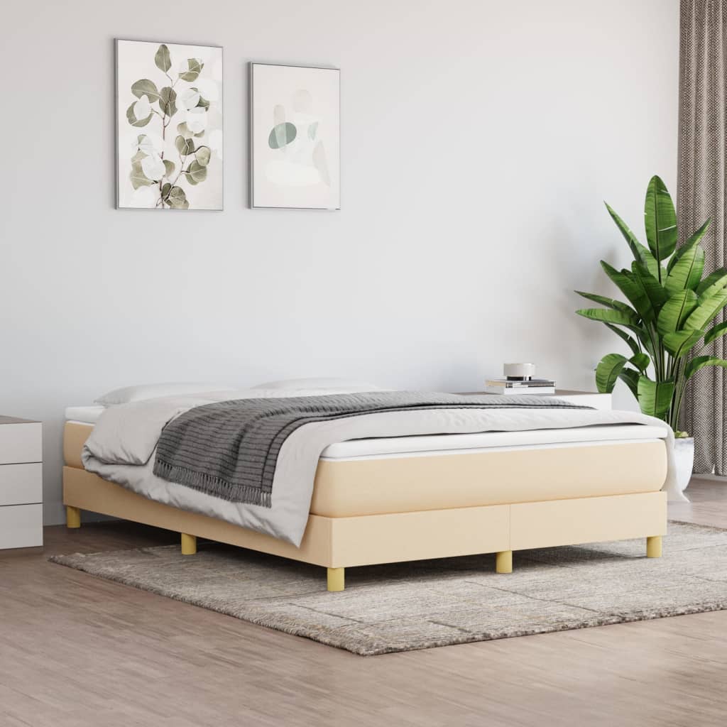 Boxspringbett Mit Matratze Stoff Creme