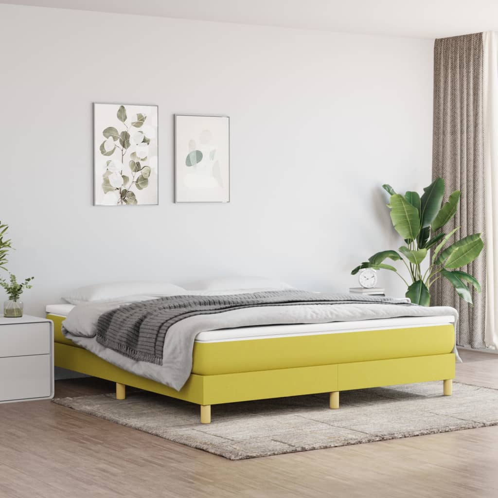 Boxspringbett Mit Matratze Stoff Grün