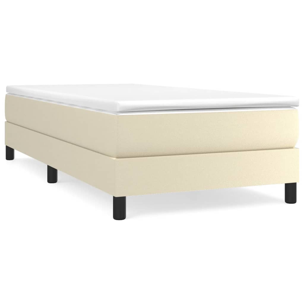 Boxspringbett Mit Matratze Kunstleder Creme