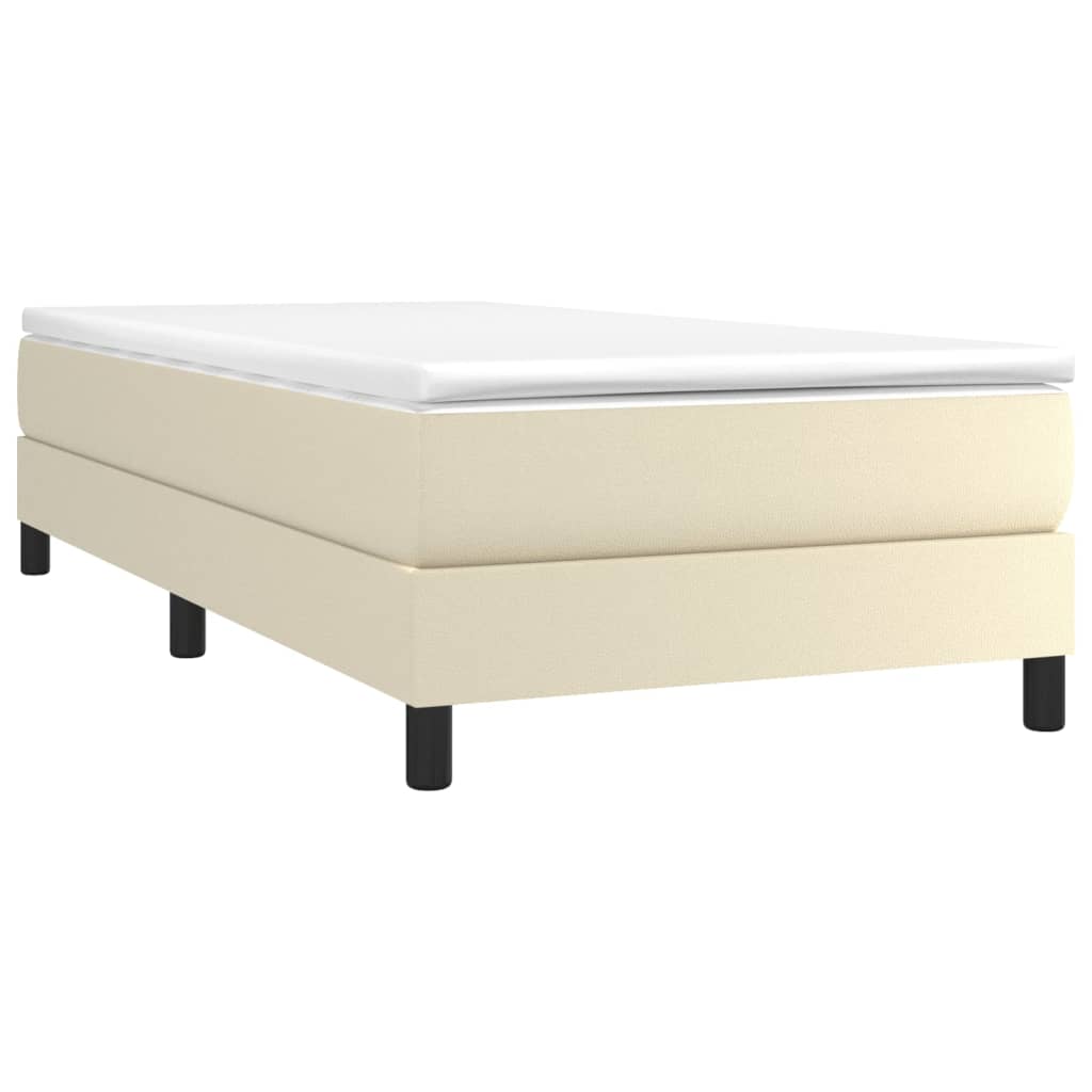 Boxspringbett Mit Matratze Kunstleder Creme