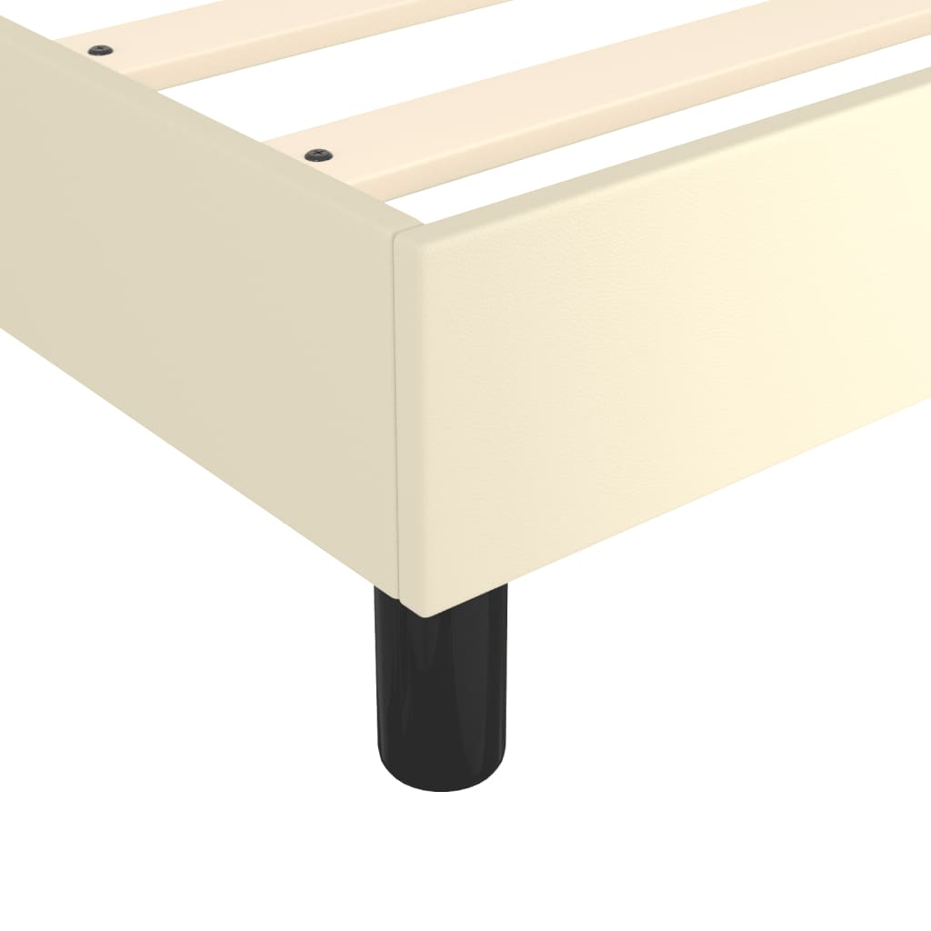 Boxspringbett Mit Matratze Kunstleder Creme