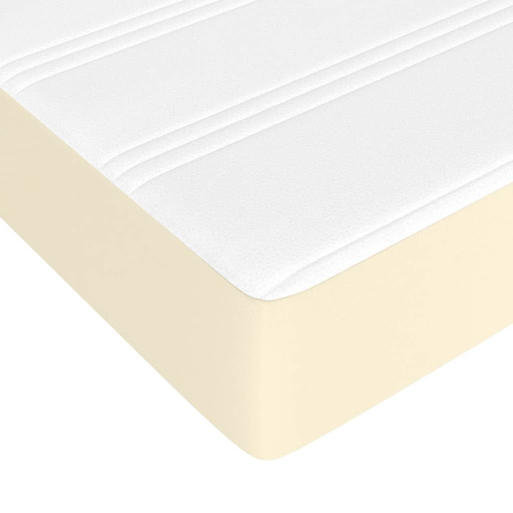 Boxspringbett Mit Matratze Kunstleder Creme