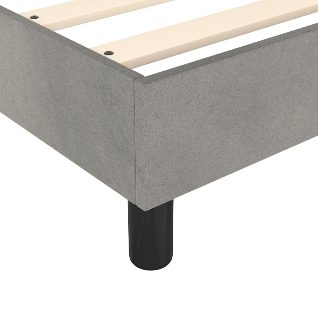 Boxspringbett Mit Matratze Samt Hellgrau