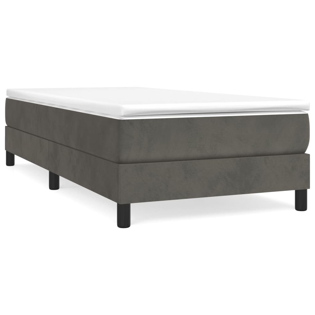 Boxspringbett Mit Matratze Samt Dunkelgrau