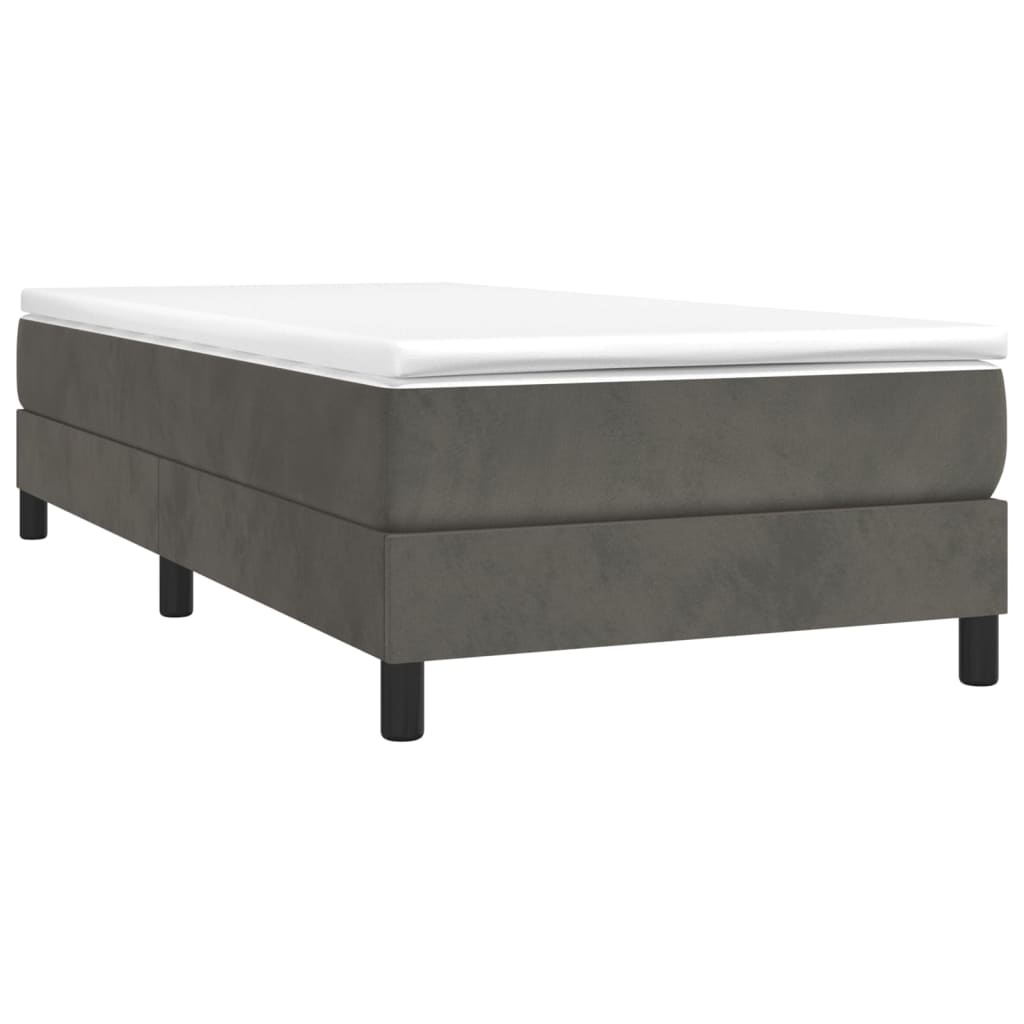 Boxspringbett Mit Matratze Samt Dunkelgrau