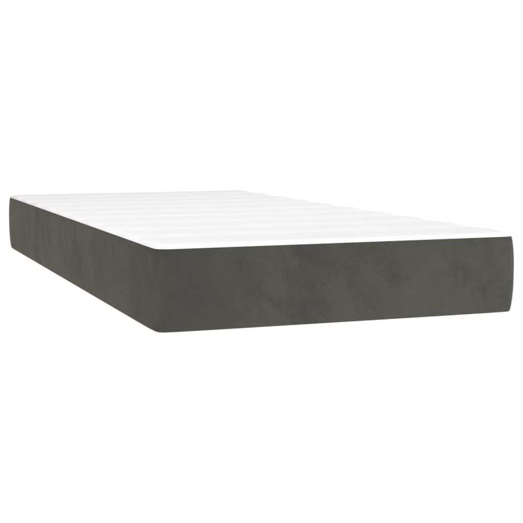 Boxspringbett Mit Matratze Samt Dunkelgrau