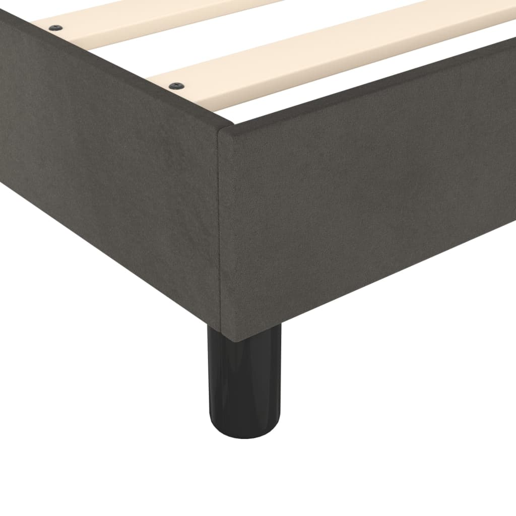 Boxspringbett Mit Matratze Samt Dunkelgrau