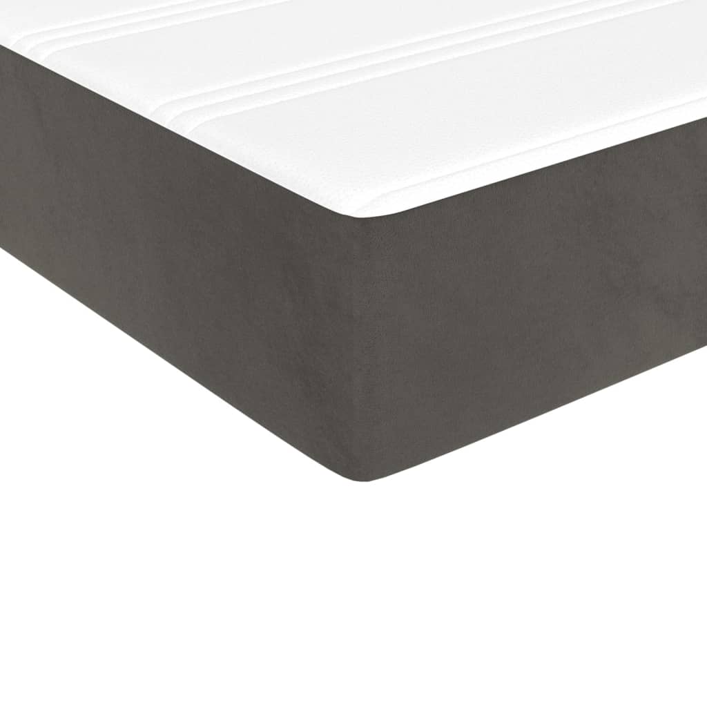 Boxspringbett Mit Matratze Samt Dunkelgrau