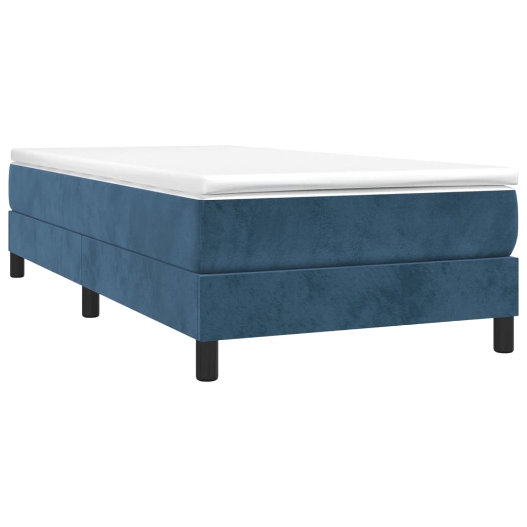 Boxspringbett Mit Matratze Samt Dunkelblau