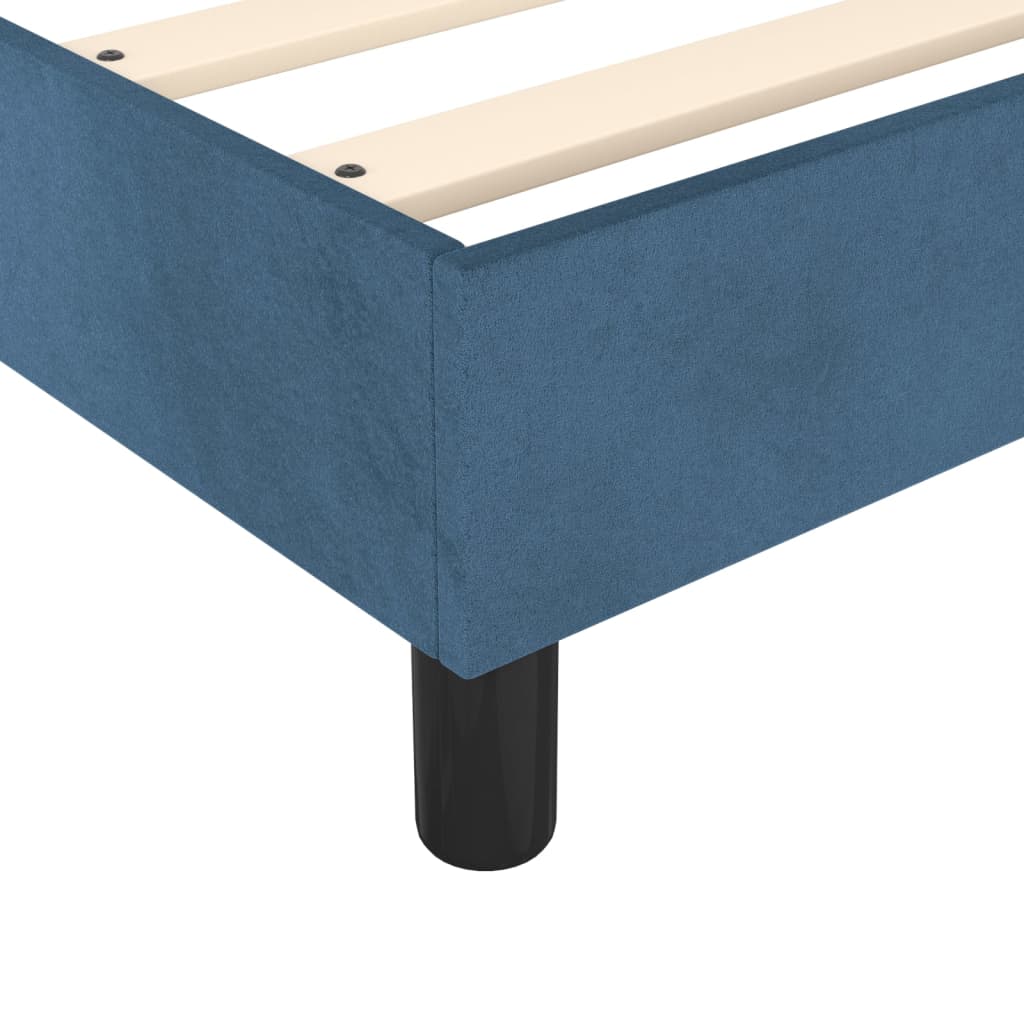 Boxspringbett Mit Matratze Samt Dunkelblau