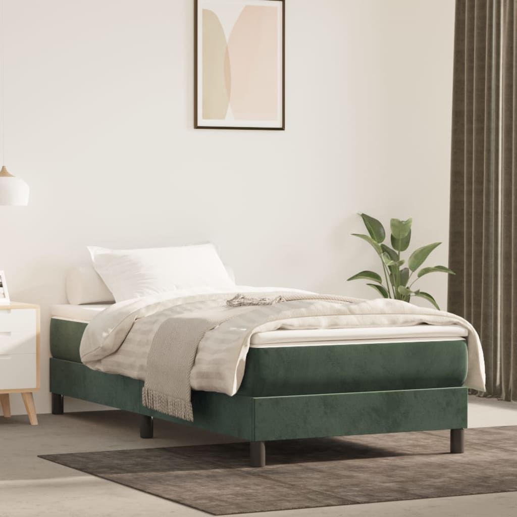 Boxspringbett Mit Matratze Samt Dunkelgrün