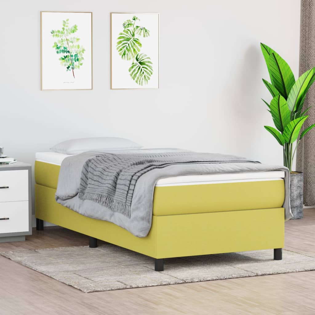 Boxspringbett Mit Matratze Stoff Grün