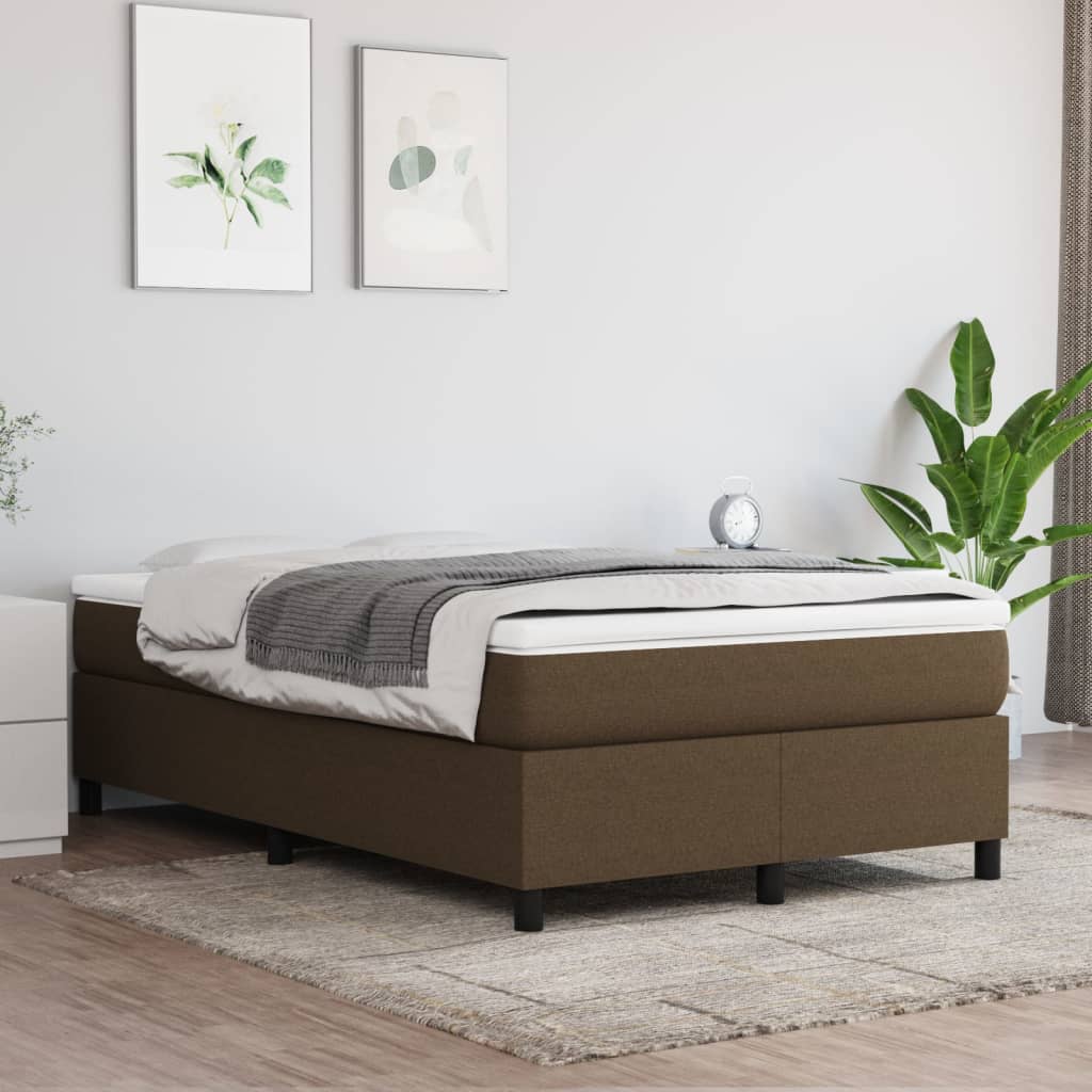 Boxspringbett Mit Matratze Stoff Dunkelbraun