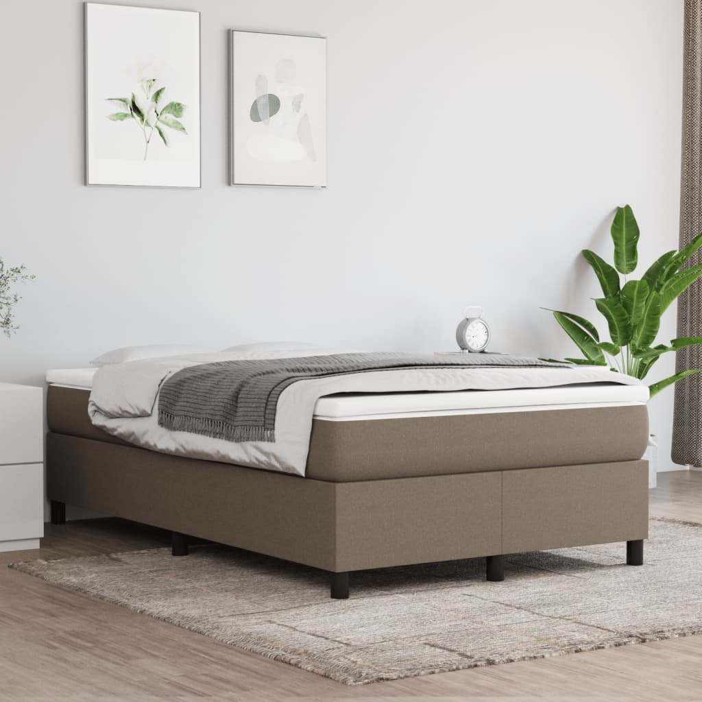 Boxspringbett Mit Matratze Stoff Taupe
