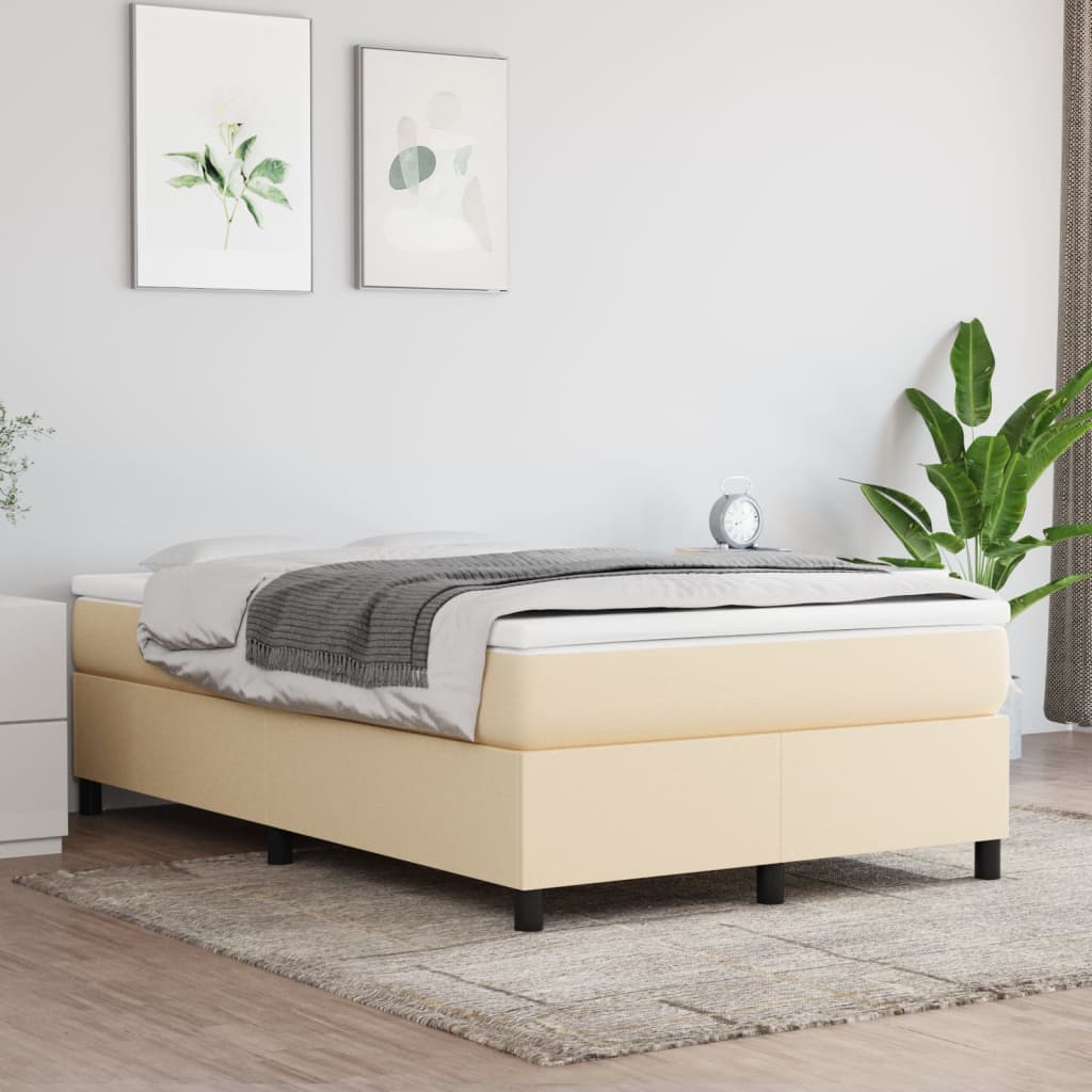 Boxspringbett Mit Matratze Stoff Creme