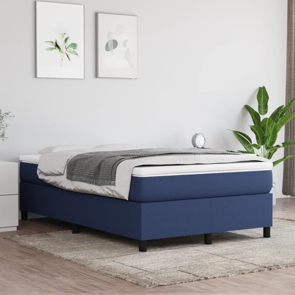 Boxspringbett Mit Matratze Stoff Blau