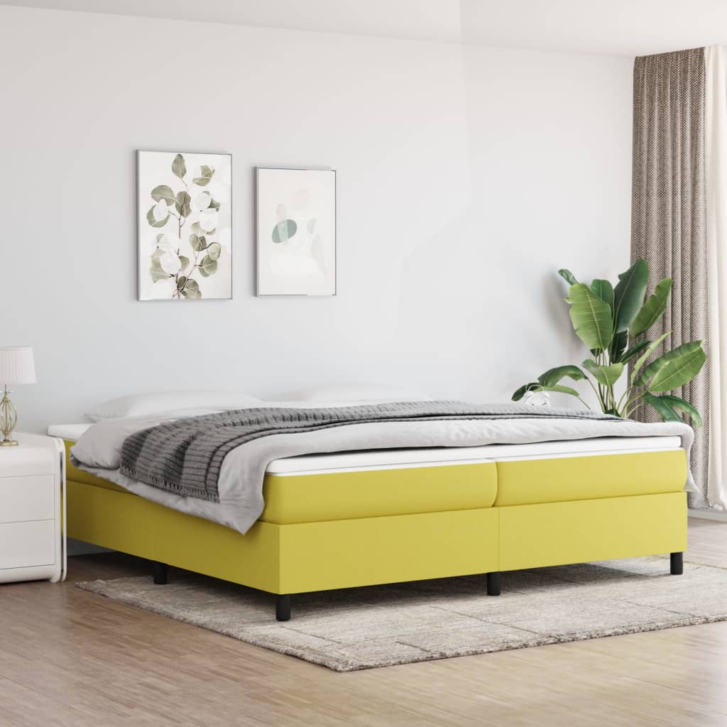 Boxspringbett Mit Matratze Stoff Grün