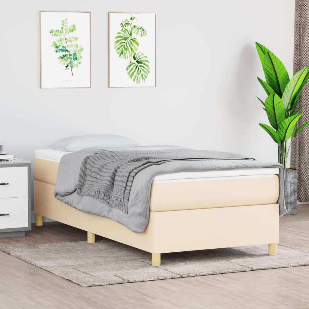 Boxspringbett Mit Matratze Stoff Creme