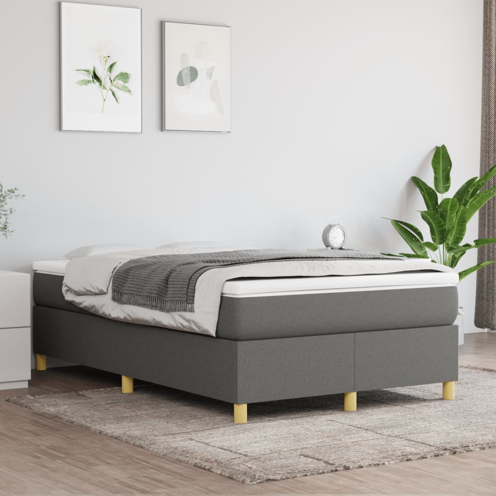 Boxspringbett Mit Matratze Stoff Dunkelgrau