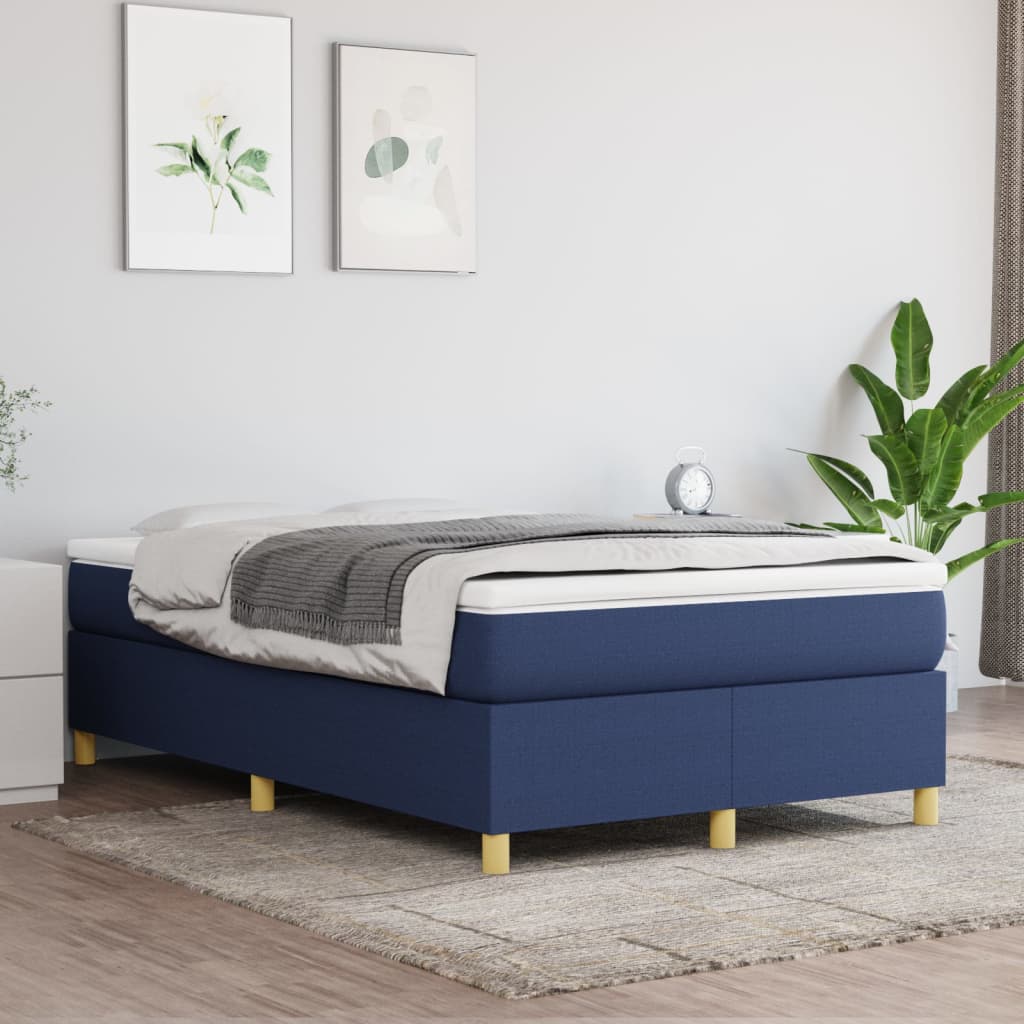 Boxspringbett Mit Matratze Stoff Blau