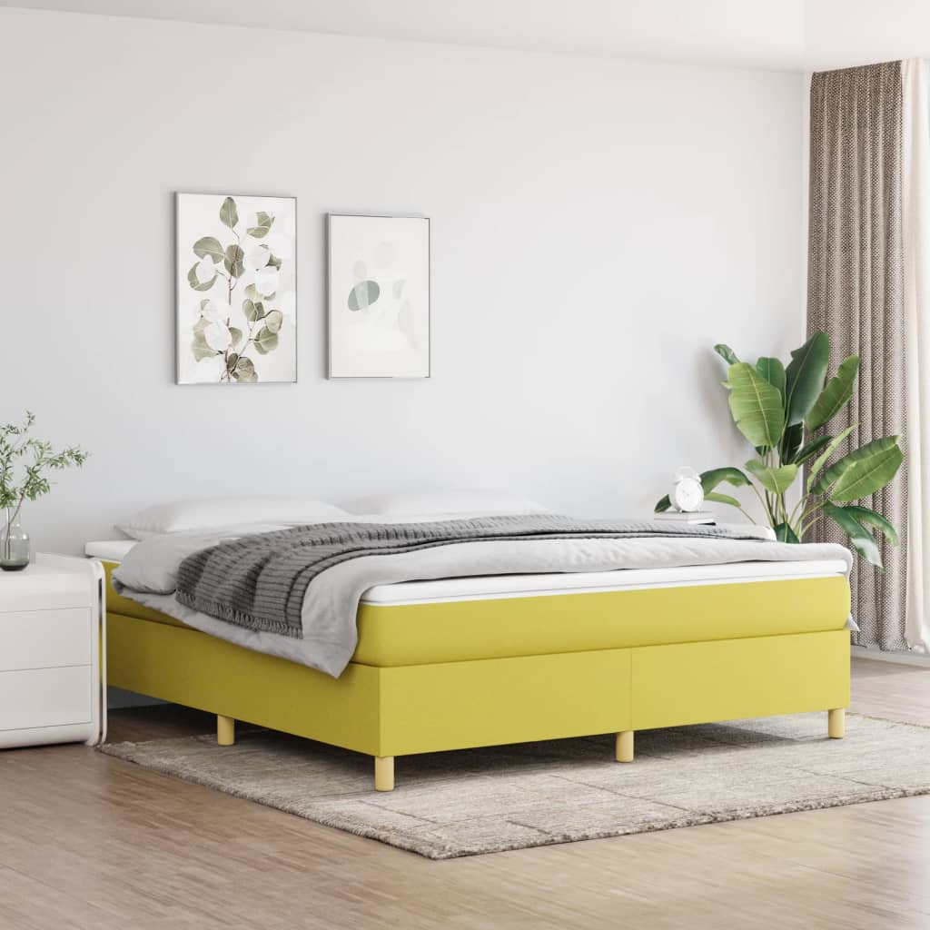 Boxspringbett Mit Matratze Stoff Grün