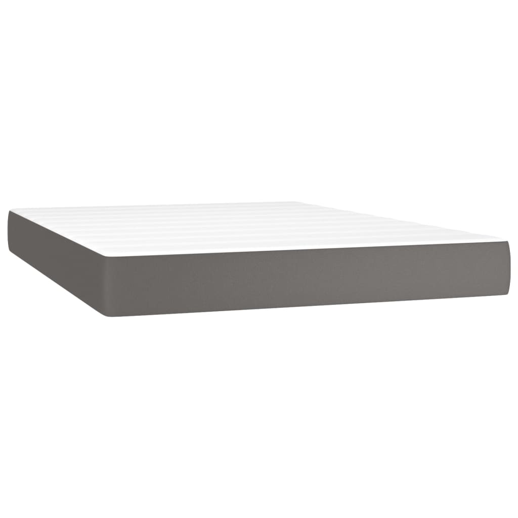 Boxspringbett Mit Matratze Kunstleder Grau