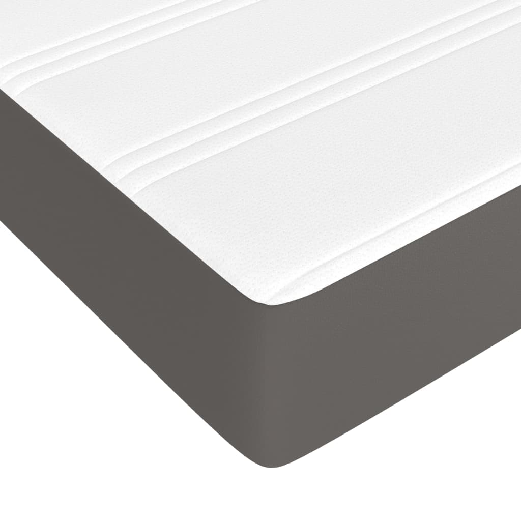 Boxspringbett Mit Matratze Kunstleder Grau