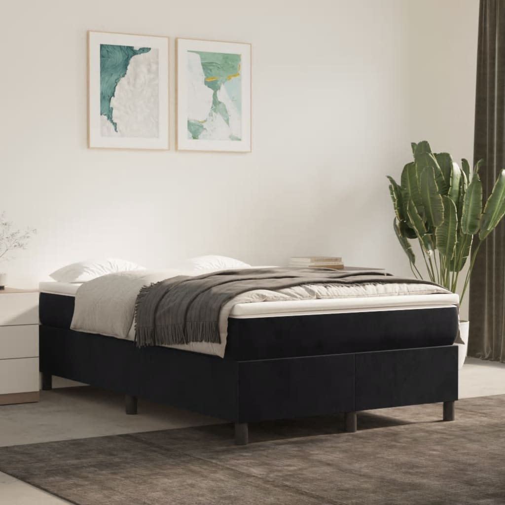 Boxspringbett Mit Matratze Samt Schwarz