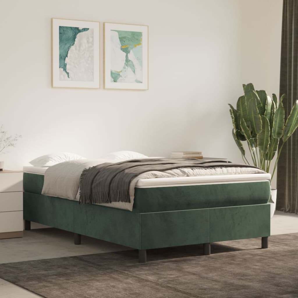 Boxspringbett Mit Matratze Samt Dunkelgrün