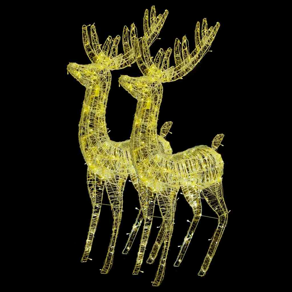 Xxl Rentiere Weihnachtsdekoration Acryl 250 Led 2 Stk. 180 Cm Warmweiß