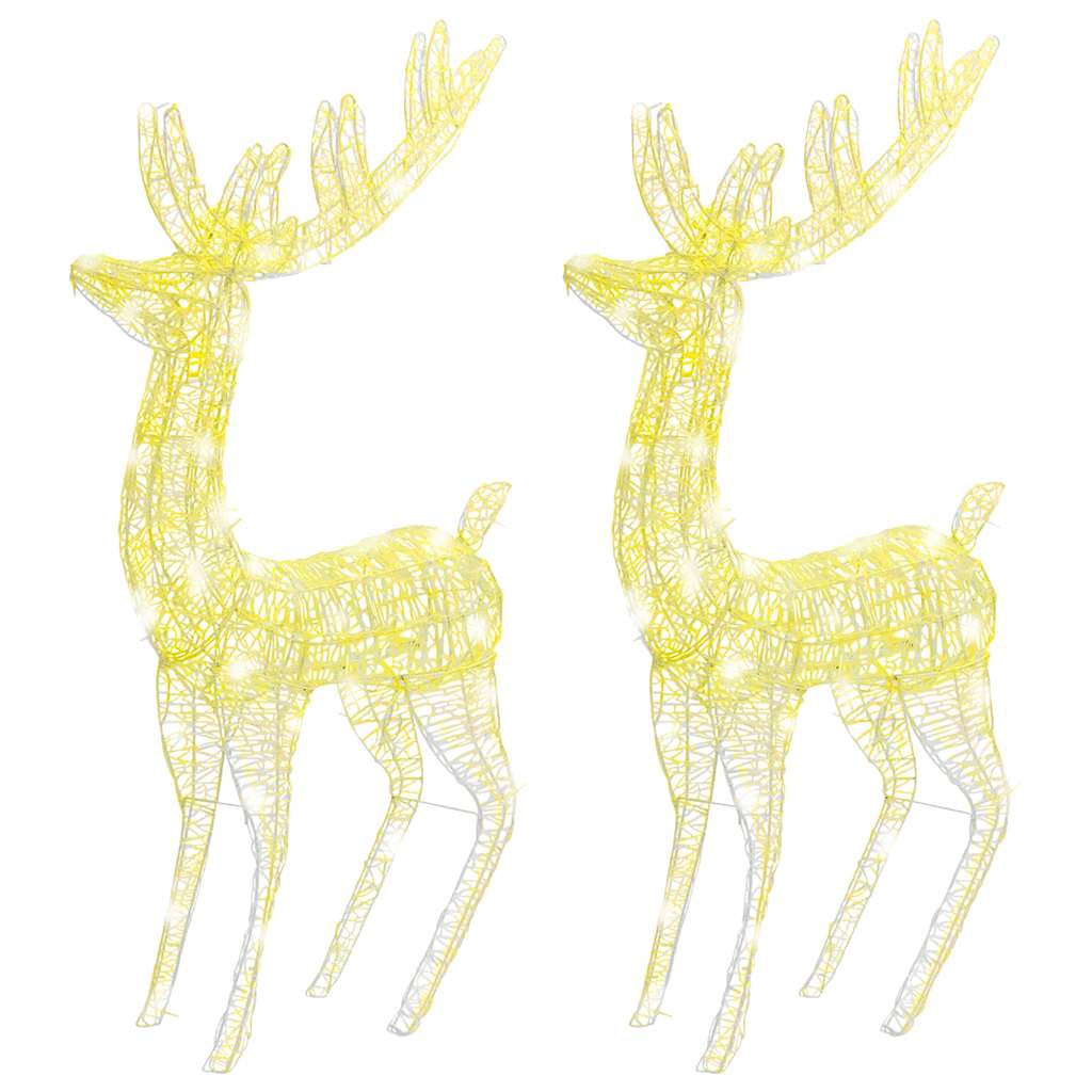Xxl Rentiere Weihnachtsdekoration Acryl 250 Led 2 Stk. 180 Cm Warmweiß