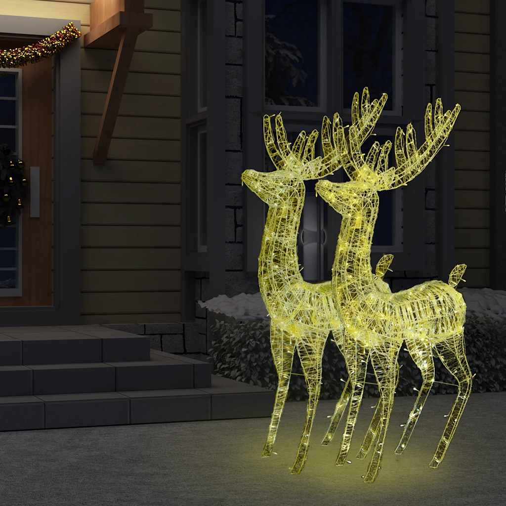 Xxl Rentiere Weihnachtsdekoration Acryl 250 Led 2 Stk. 180 Cm Warmweiß