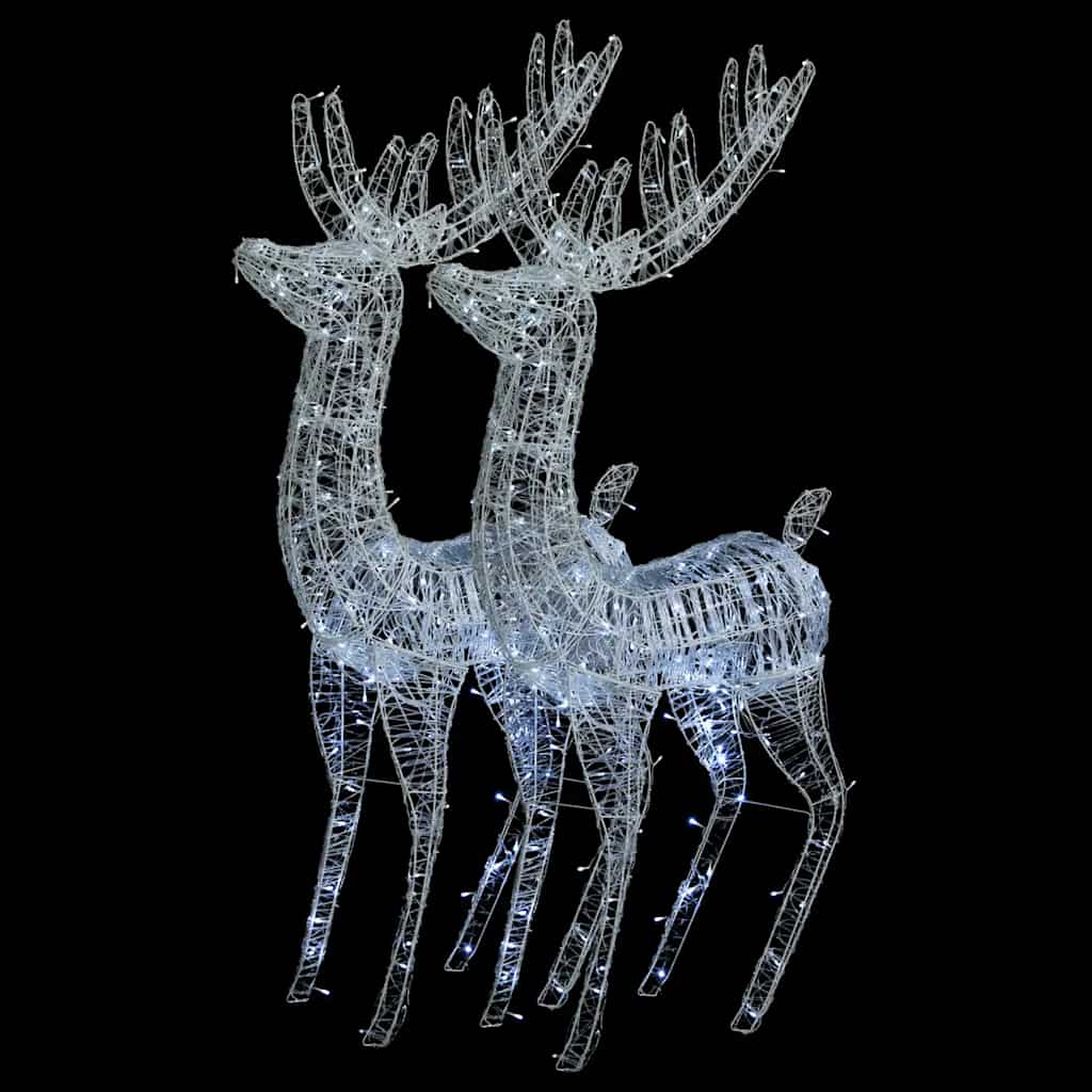 Xxl Rentiere Weihnachtsdekoration Acryl 250 Led 2 Stk. 180 Cm Kaltweiß