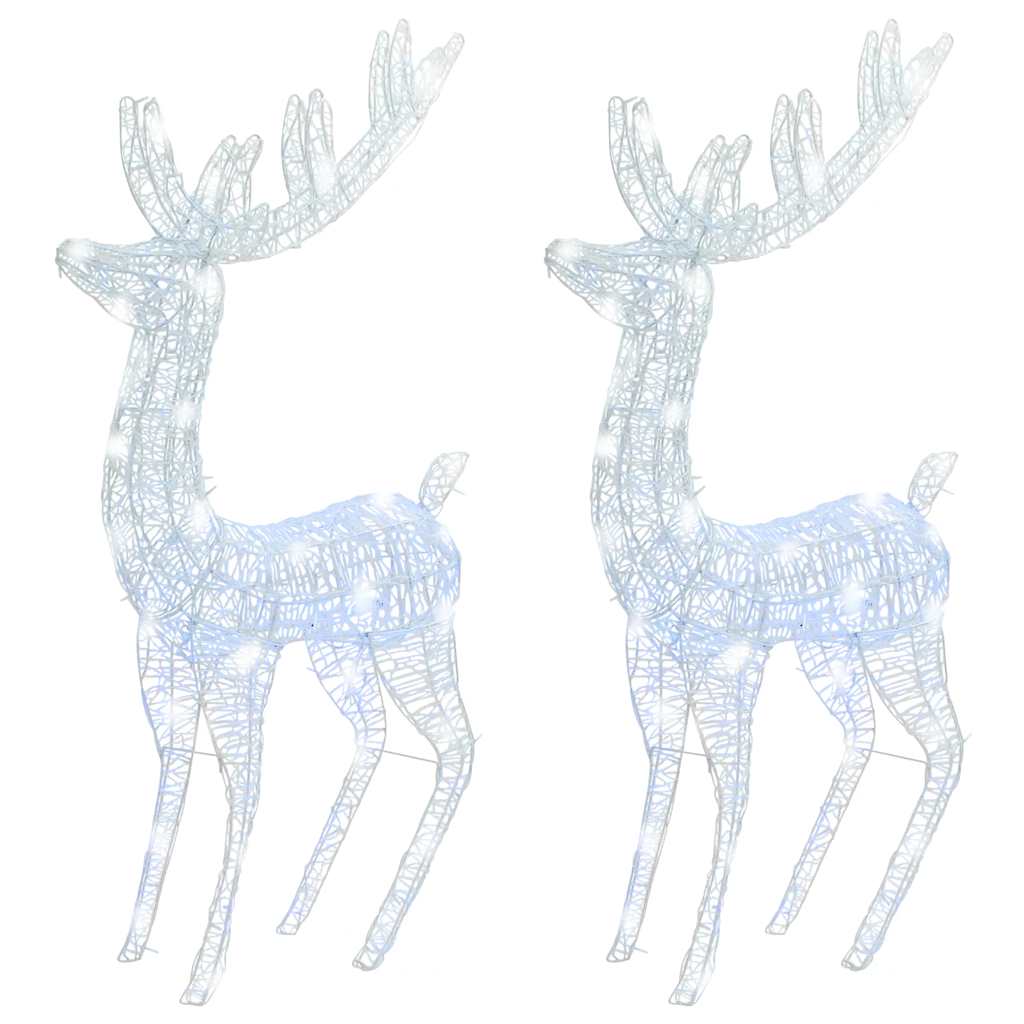 Xxl Rentiere Weihnachtsdekoration Acryl 250 Led 2 Stk. 180 Cm Kaltweiß