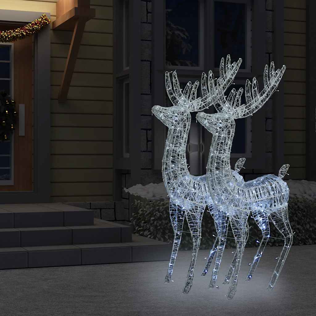 Xxl Rentiere Weihnachtsdekoration Acryl 250 Led 2 Stk. 180 Cm Kaltweiß