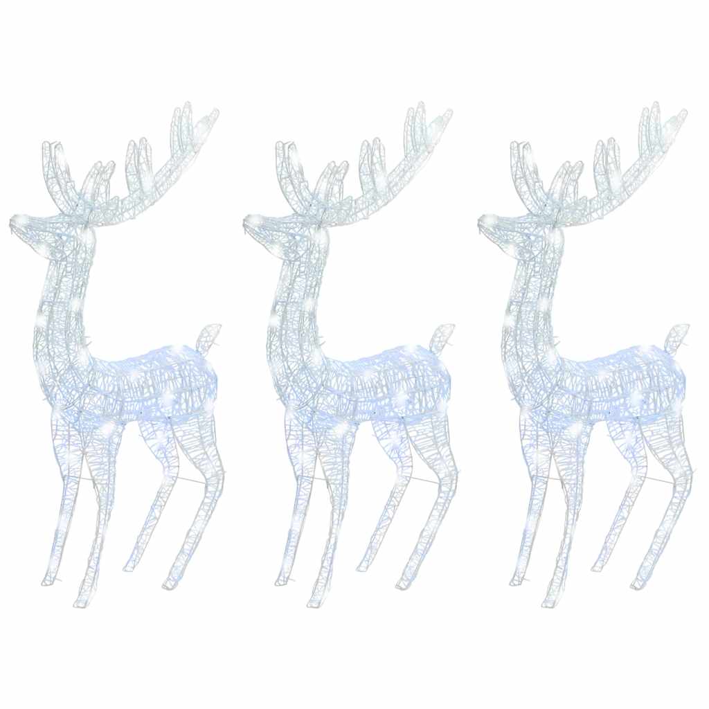 Xxl Rentiere Weihnachtsdekoration Acryl 250 Led 3 Stk. 180 Cm Kaltweiß