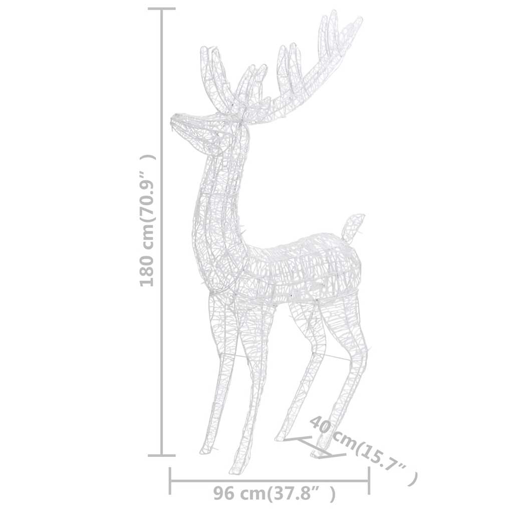 Xxl Rentiere Weihnachtsdekoration Acryl 250 Led 2 Stk. 180 Cm Blau