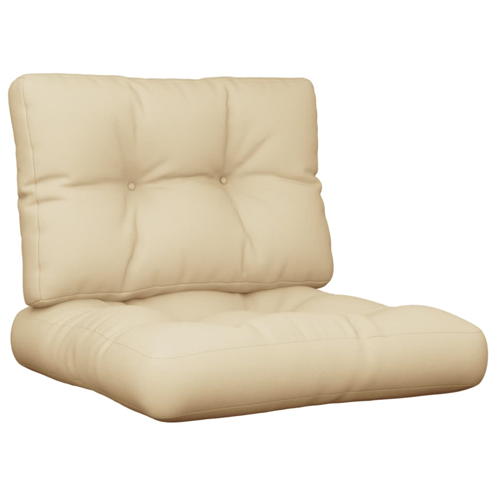 Palettenkissen 2-Tlg. Stoff Beige