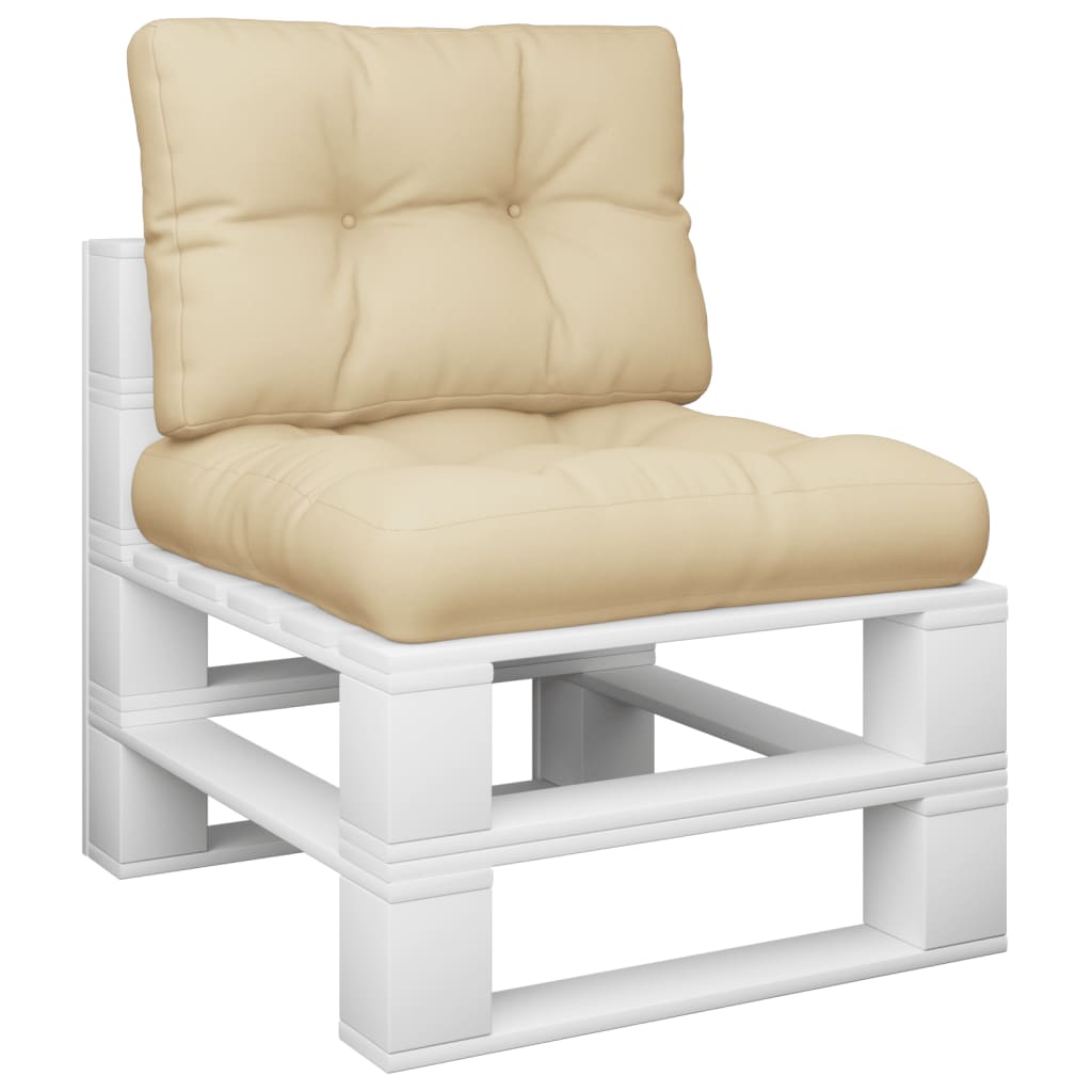 Palettenkissen 2-Tlg. Stoff Beige