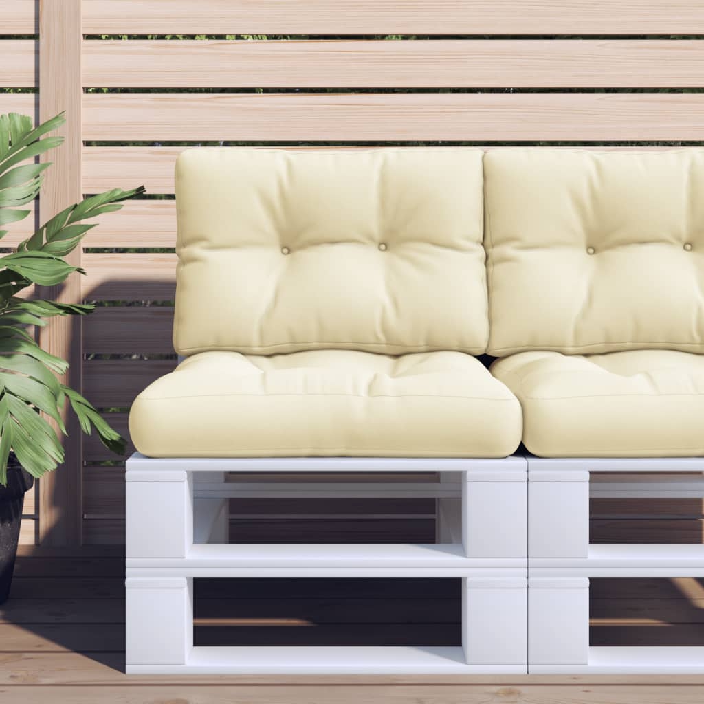 Palettenkissen 2-Tlg. Stoff Creme
